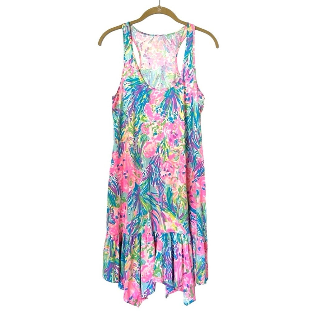 Lilly Pulitzer Hampton Dress Multi Fan Sea Women’s Small Sleeveless